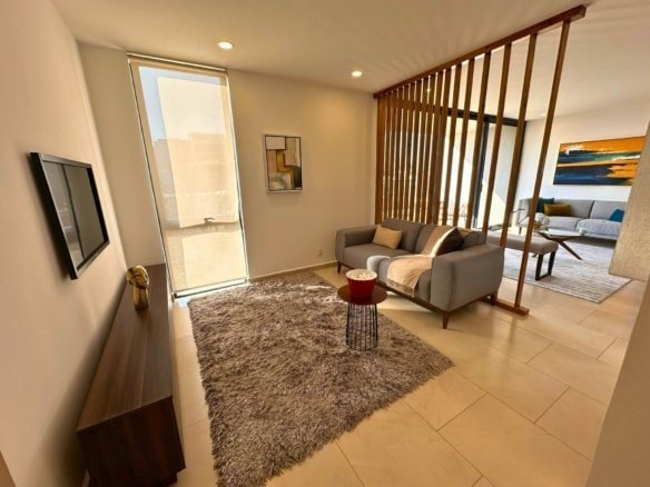 sala de tv de sala de departamento en venta en juriquilla cerca de antea