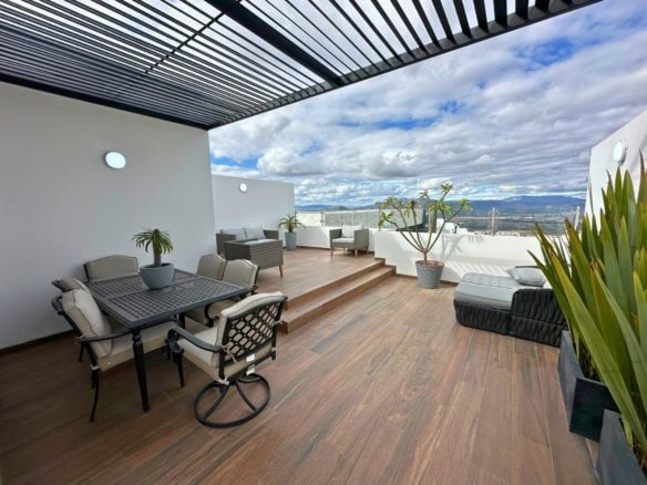 rooftop de casas Zibatá Qro. En Los Robles