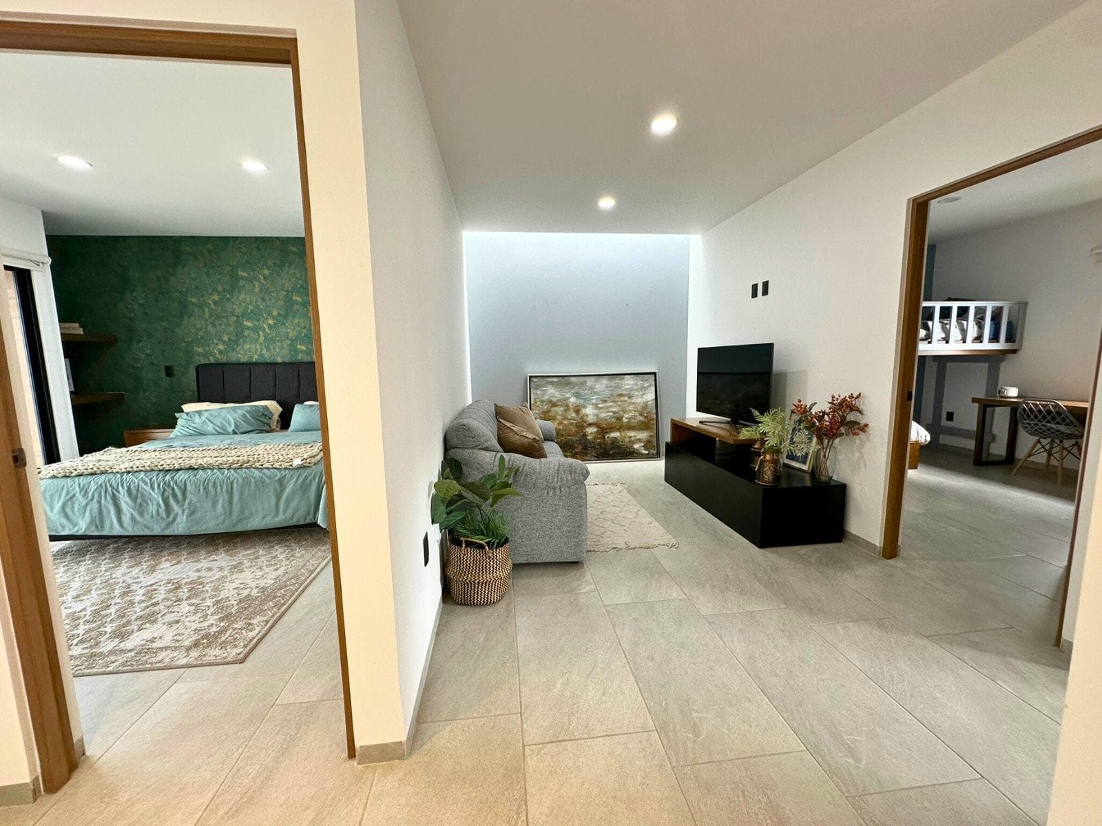 sala de tv de casas nuevas en Zibatá Querétaro en Entrecielos.