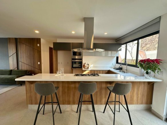 cocina de departamentos en Zibatá Querétaro. Condominio Parques