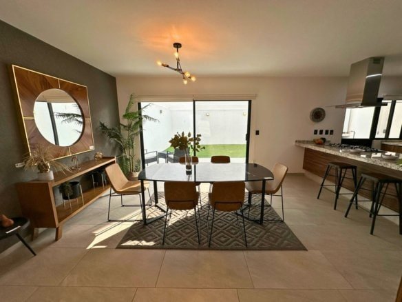 comedor de casas nuevas en Zibatá Querétaro en Entrecielos.