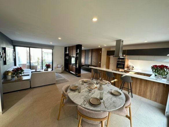 planta baja de departamentos en Zibatá Querétaro. Condominio Parques