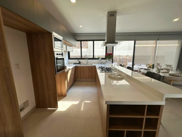 cocina integral de departamentos en Zibatá Querétaro. Condominio Parques