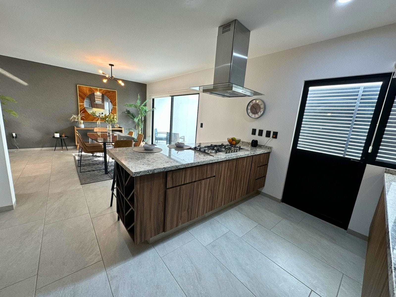 cocina y comedor de casas nuevas en Zibatá Querétaro en Entrecielos.