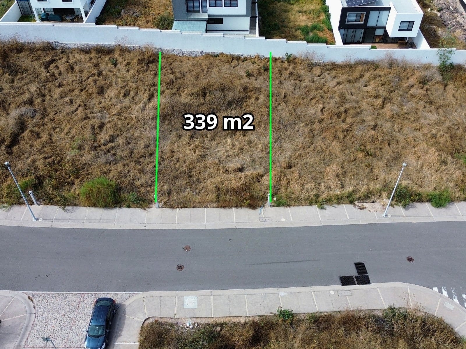 foto dron de terreno en venta en Zibatá, Querétaro en Malaya.