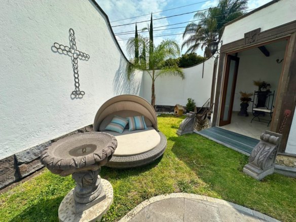 área exterior y uso múltiple de Casa estilo hacienda en Juriquilla, Querétaro.