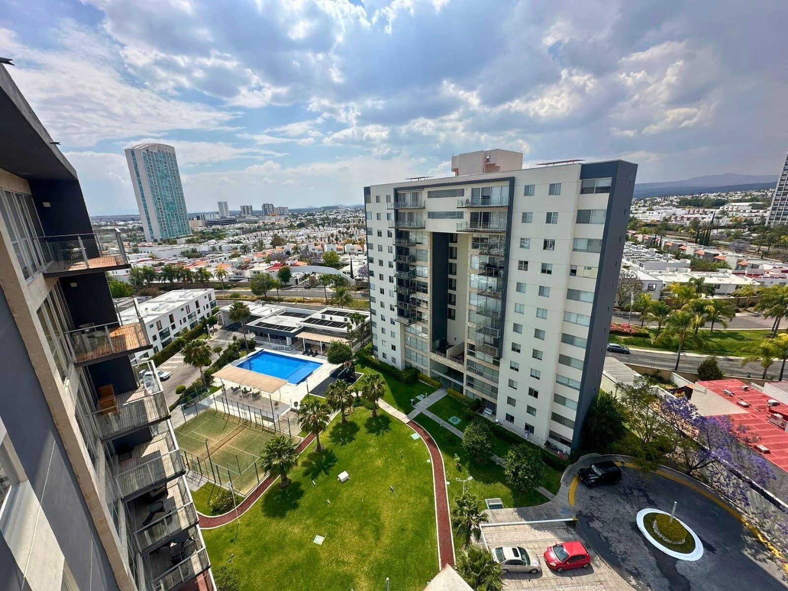 vista desde balcon de departamento en Juriquilla, Querétaro.